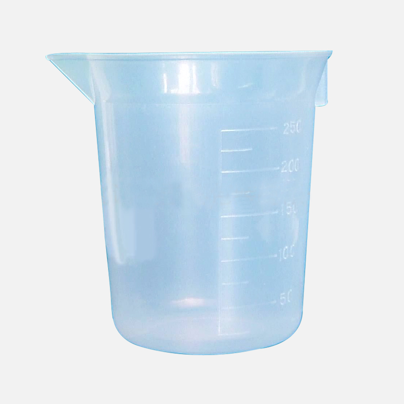Lab Transparent Plastic Beaker With Spouted and Graduated
